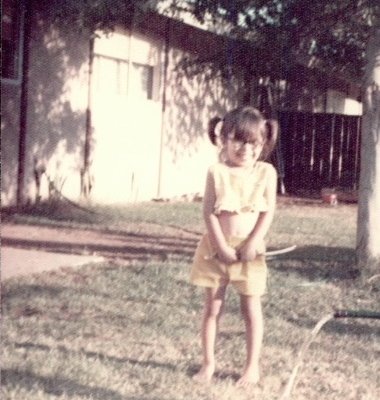 Childhood photo of Kim Olsen.