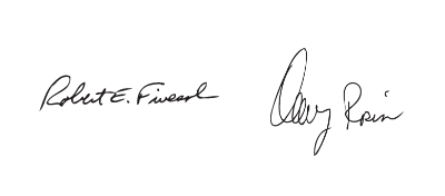Robert Fiveash and Danny Rosin. Signatures.